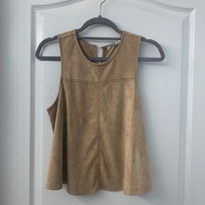 Suede tan tank
